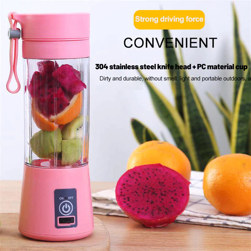 Mini Portable Blender Milkshake Cup with USB Rechargeable 6 Blades Mini Fruit Juice Mixer Shake Take Juice Cup