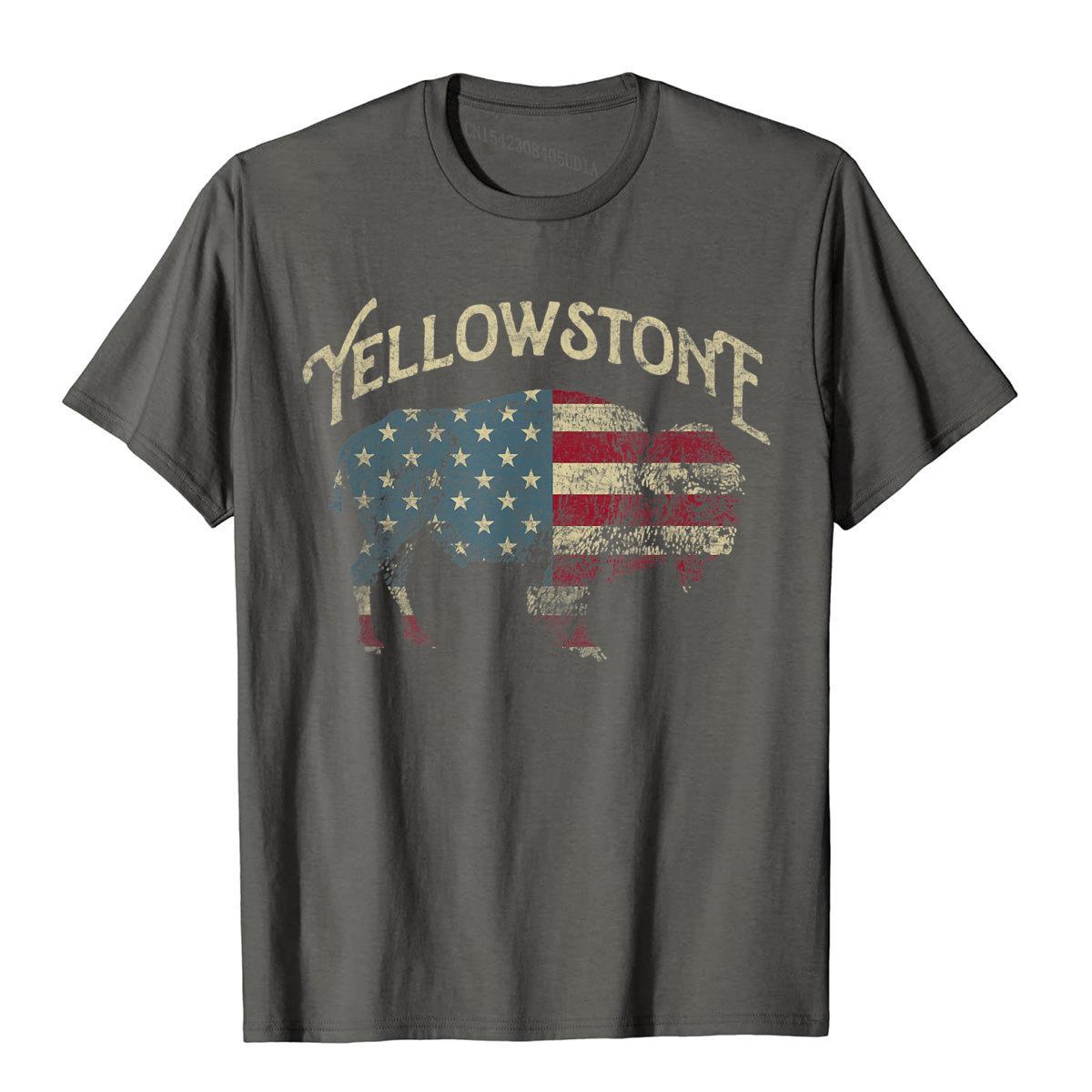 Men Women Unisex Yellowstone National Park Buffalo T Shirt