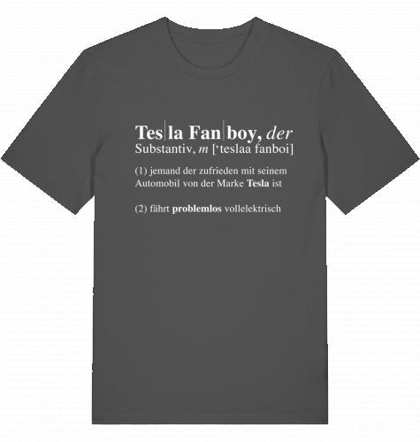 T-Shirt "Tesla Fanboy" - Shop4Tesla