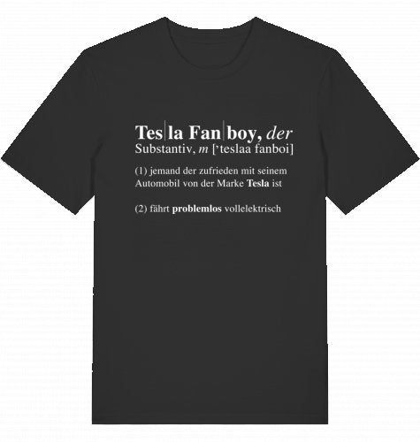 T-Shirt "Tesla Fanboy" - Shop4Tesla